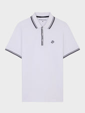 Polo Regular En Coton Blanc