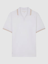 Polo Regular En Coton M Lang Blanc