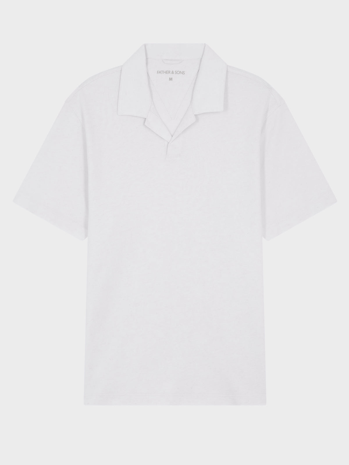 Polo Regular En Coton Et Lin Blancs