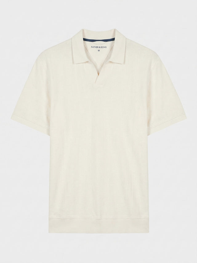 Polo loose en coton blanc