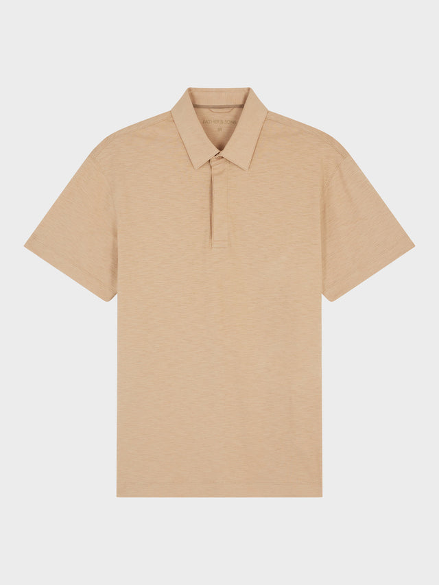 Polo loose en coton rose