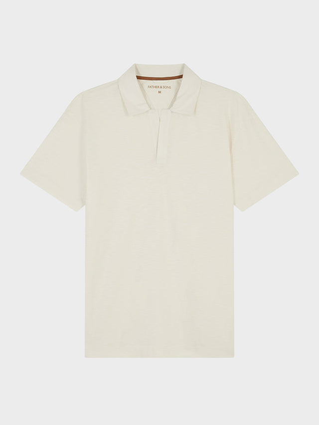 Polo loose en coton écru
