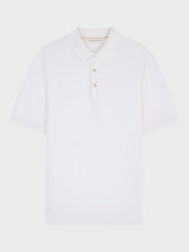 Polo Slim En Maille Coton Et Soie Crue
