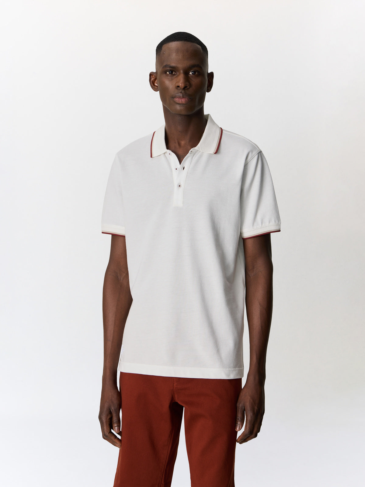 Polo Slim En Coton Cru