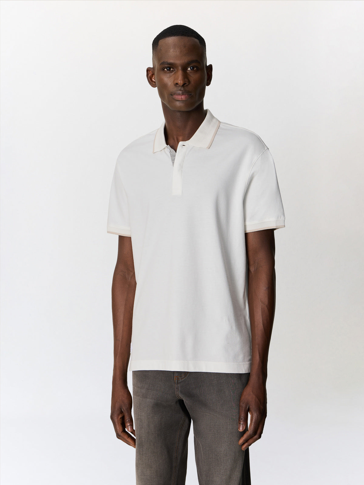 Polo Regular En Coton M Lang Cru