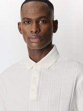 Polo Regular En Coton Cru