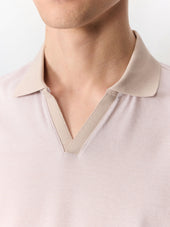 Polo Regular En Coton Beige Clair