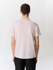 Polo Regular En Coton Beige Clair