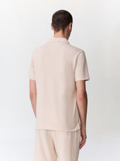 Polo Loose En Maille Beige Clair