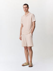 Polo Loose En Maille Beige Clair