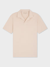 Polo Loose En Maille Beige Clair