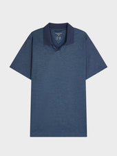 Polo Slim En Coton Bleu Indigo