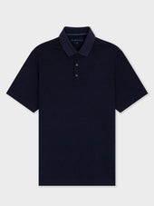 Polo Regular En Coton Bleu Indigo
