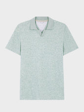 Polo Slim En Coton Et Lin Kaki