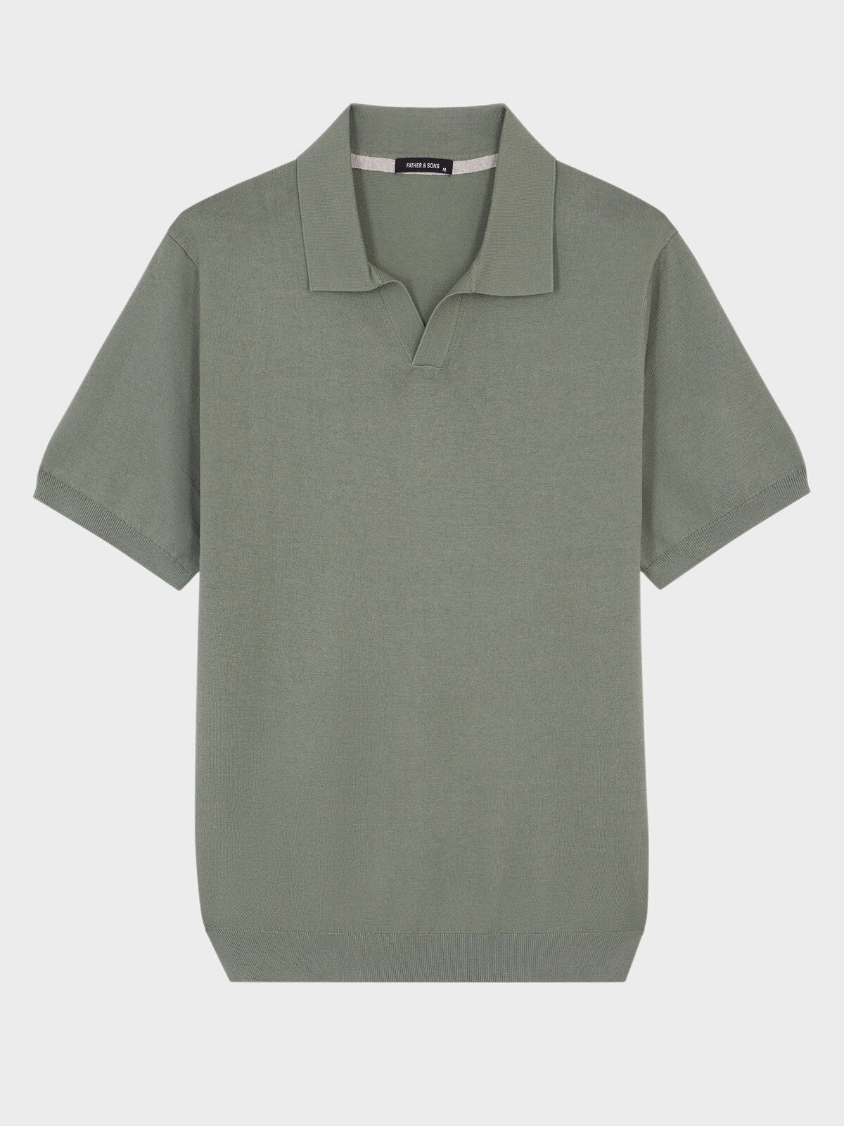 Polo Slim En Maille Coton Et Soie Kaki