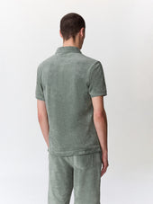 Polo Slim En Jersey Ponge Kaki