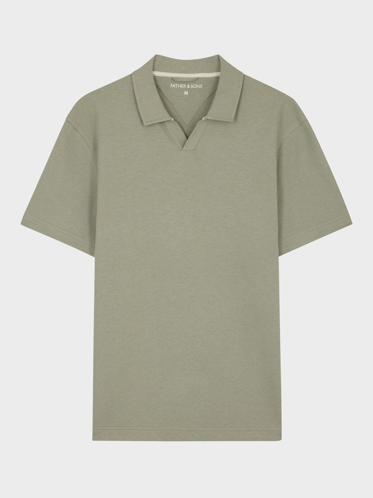 Polo Regular En Coton Et Lin Kaki