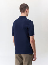 Polo Slim En Coton M Lang Bleu Marine