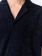 Chemise Manches Courtes Regular En Jersey Ponge Bleu Marine