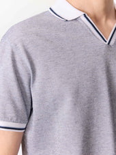 Polo Regular En Maille Bleu Marine