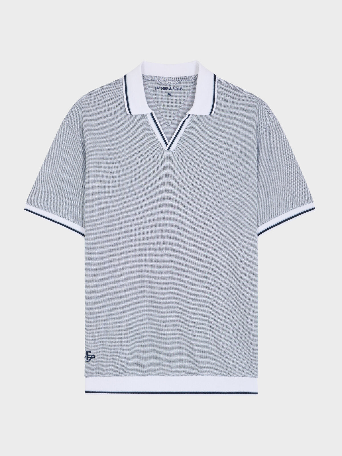 Polo Regular En Maille Bleu Marine