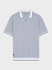 Polo regular en maille bleu marine
