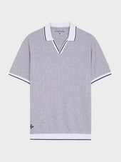 Polo Regular En Maille Bleu Marine