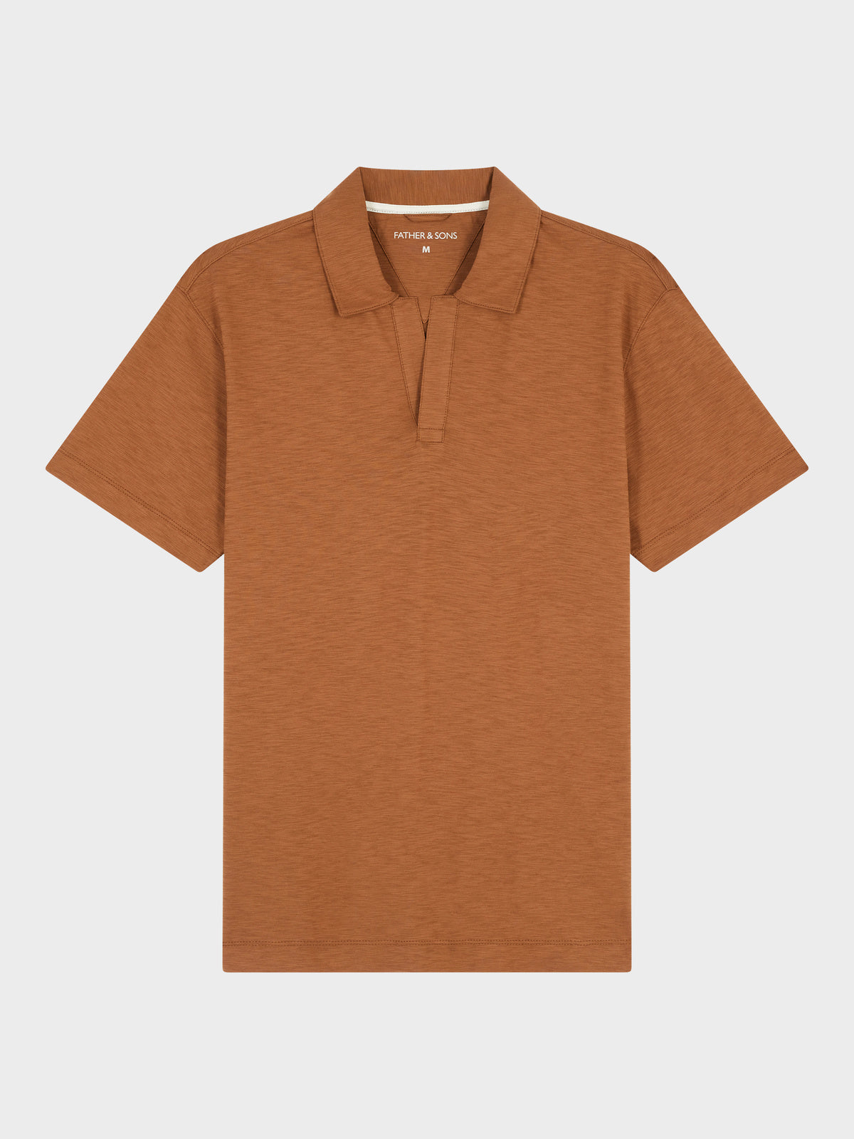 Polo Loose En Coton Marron