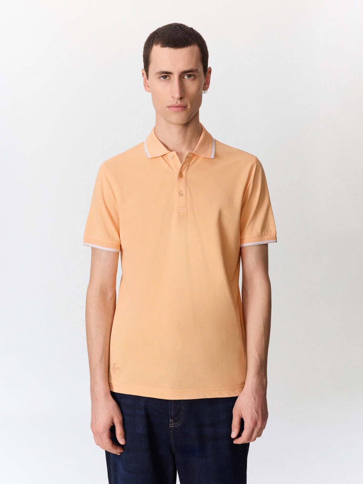 Polo Slim En Coton P Che