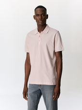 Polo slim en coton rose