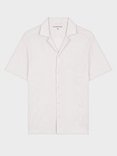 Chemise Manches Courtes Regular En Maille Beige