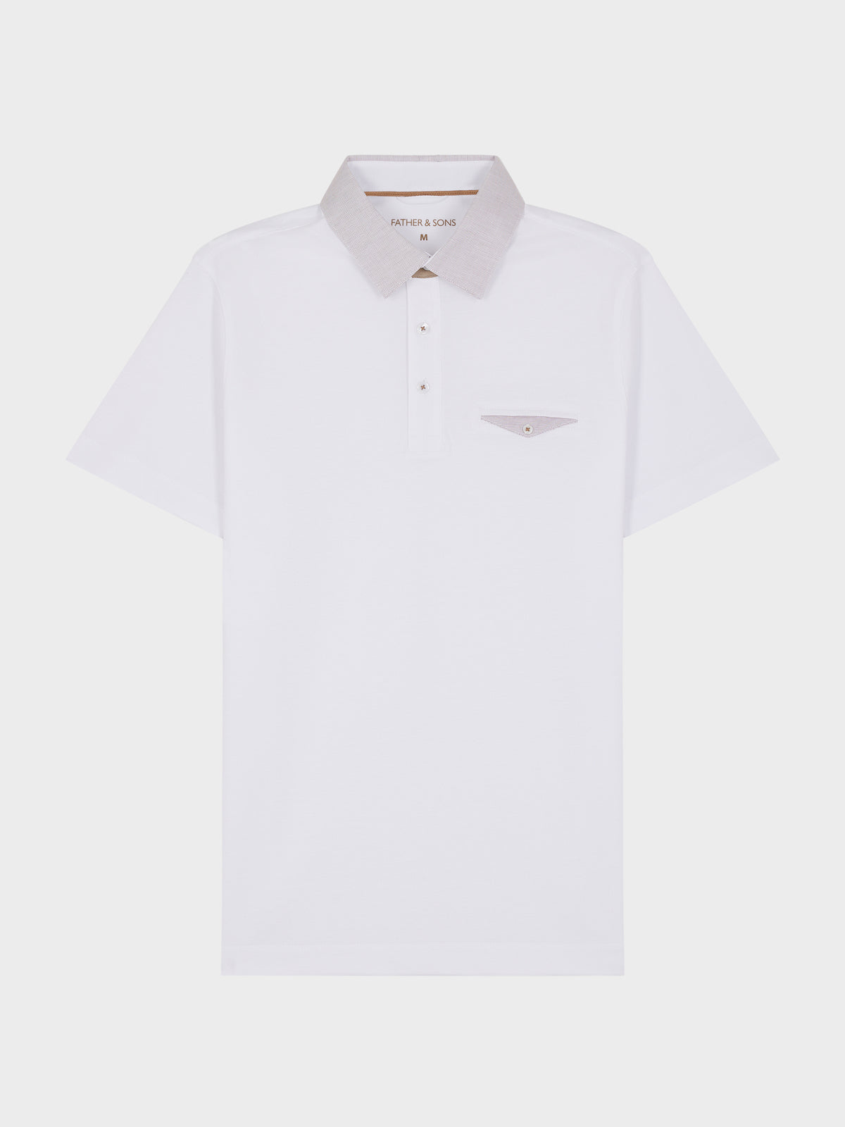 Polo Manches Courtes Slim En Coton Uni Blanc