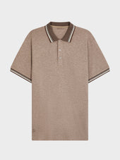 Polo Slim En Coton Marron
