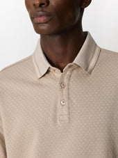 Polo Regular En Coton Marron