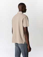 Polo Regular En Coton Marron