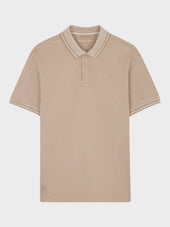 Polo Regular En Coton Marron