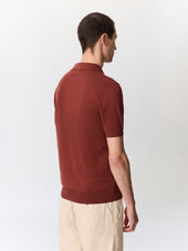 Polo Slim En Maille Coton Et Soie