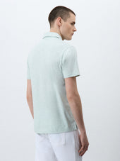 Polo Slim En Coton M Lang Vert D Eau