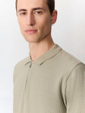 Polo Slim En Coton Vert D Eau