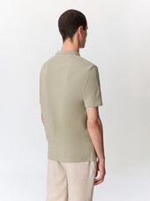 Polo Slim En Coton Vert D Eau