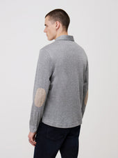 Polo Manches Longues Slim En Coton Gris