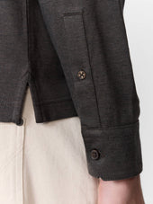 Polo Manches Longues Slim En Coton Kaki