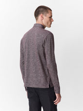 Polo Manches Longues Slim En Coton Bordeaux Chin