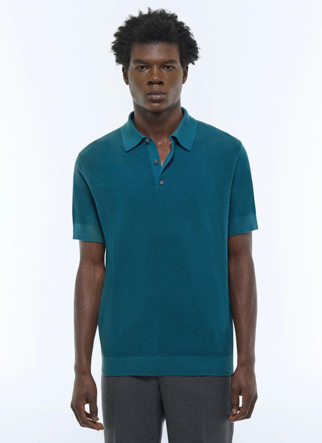 Cotton and cashmere polo