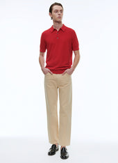 Cotton And Cashmere Polo Sweater