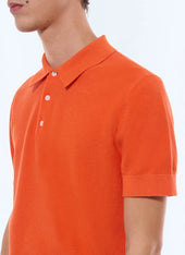 Cotton Cashmere Seed Stitch Polo