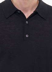 Merino Wool Long Sleeves Polo Sweater