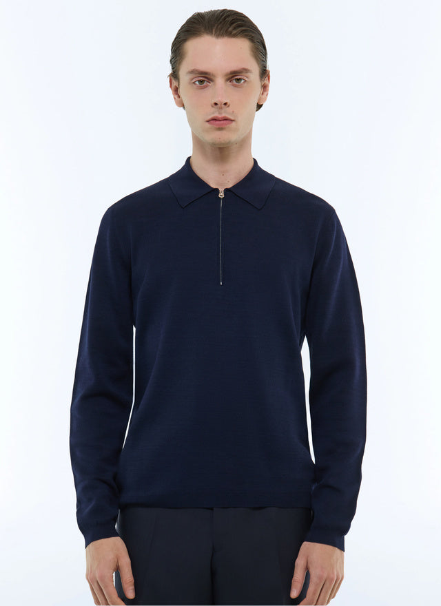 Mercerized cotton knit polo