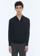 Merino wool polo sweater