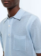 Openwork organic cotton polo